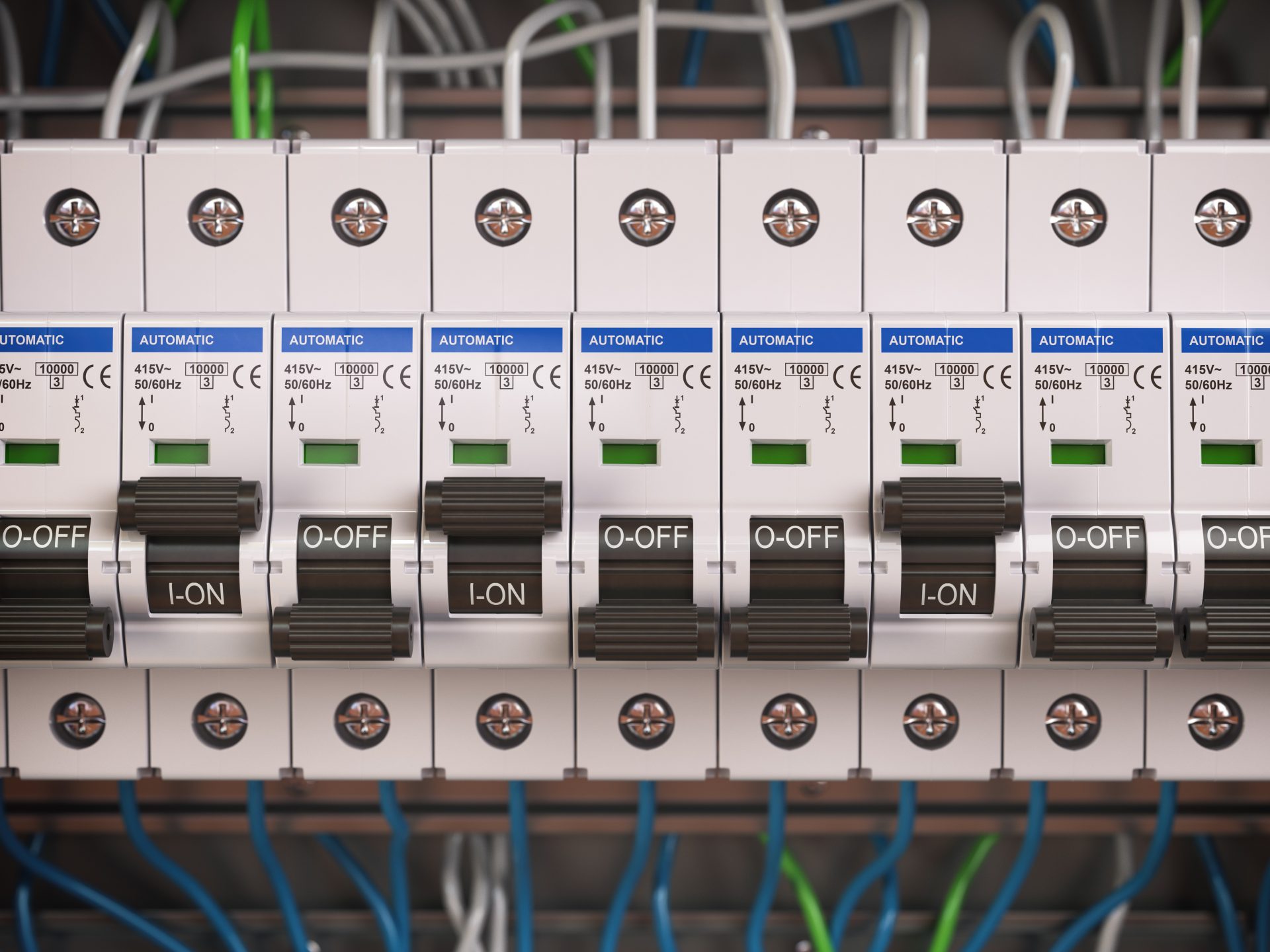Consumer unit circuit breakers tested during an EICR in Nottingham